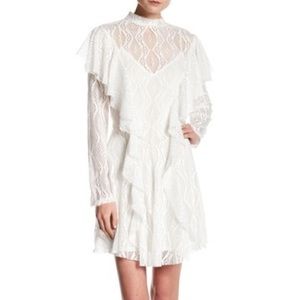 Free People mock neck lace dress